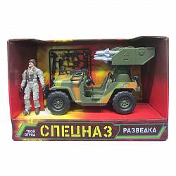 Набор военный «Спецназ» с машиной, фигуркой, оружием (Играем вместе, L33378-Rsim) - миниатюра