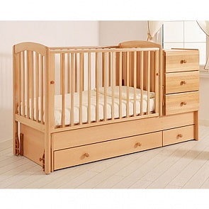 Кровать детская Гандылян КК-2013-Тм Тереза маятник, натуральный (Gandylyan, GAN-КК-2013-Т_натуральный)