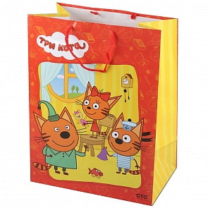 Пакет подарочный - Три кота, глянцевый (Играем вместе, CLRBG-TKO-03-1)