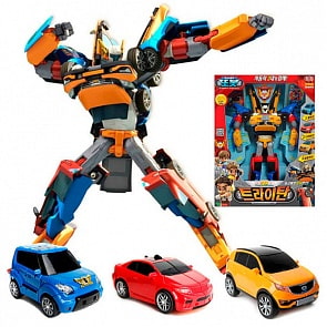 Трансформер TRITAN, собирается из 3-х машинок, с наклейками и карточками (YOUNG TOYS, 301006) Трансформер TRITAN, собирается из 3-х машинок, с наклейками и карточками (YOUNG TOYS, 301006)