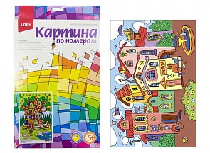 Картина по номерам для малышей Разноцветный город (Lori, Ркн-024)