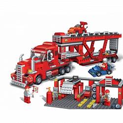 Конструктор – Грузовик-автовоз (BANBAO, 8762) - миниатюра