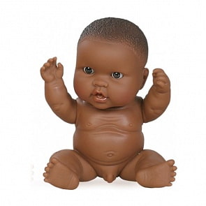 Кукла-пупс мулат Изан без одежды, 22 см (Paola Reina, 31020)