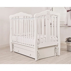 Кровать детская Гандылян К-2002-28м Доминик Люкс маятник универсальный, белый (Gandylyan, GAN-К-2002-28м_белый)