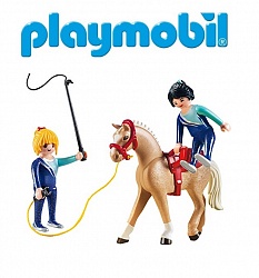 Игровой набор - Вольтижировка для прыжков (Playmobil, 6933pm) - миниатюра