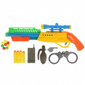 Набор оружия с мягкими пулями и шариками, с аксессуарами (Играем вместе, 1610G581-R)