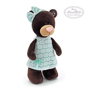 Мягкая игрушка Choco&Milk - Медведица в зеленом платье цвета мяты, стоячая, 30 см (Orange Toys, М5044/30)