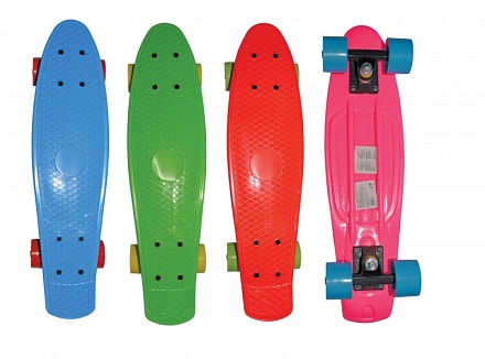 Скейт Navigator пластиковый, колеса пвх 57 х 42 мм., пластиковые траки, 4 цвета 