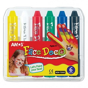 Грим-мелки, 6 цветов, в коробке (Amos, 22809)