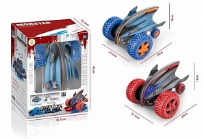 Трюковая машина-перевертыш на р/у, вращается на одном колесе, переворот назад, 30 см, свет (1toy, Т13787)