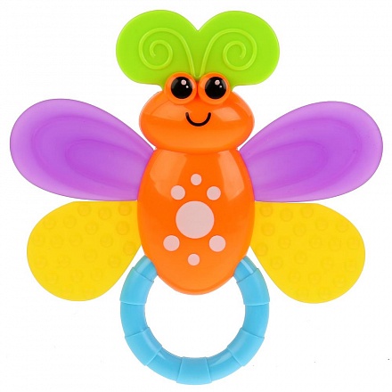 Погремушка Бабочка, разные цвета  