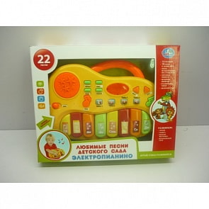 Электропианино, 22 любимые песни детского сада, звуки музыкальных инструментов (Умка, B1404064-R)