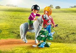 Игровой набор – Ферма Пони: Пони на прогулке (Playmobil, 6950pm) - миниатюра