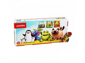 Набор пазлов 3в1 - Любимые животные, 50 деталей (Puzzlika, 12985)