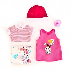 Одежда для кукол – Кофточки с шапочкой, соской и памперсами, в пакете (Yale Baby, BLC202Fsim)