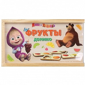 Игрушка деревянная Домино из серии Маша и Медведь, в пленке (Буратино, D001-R)
