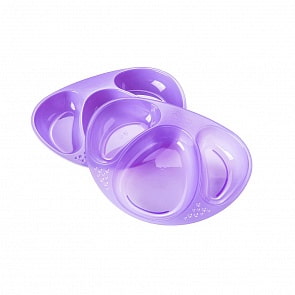 Набор из 2 трёхсекционных тарелочек, фиолетовый (Tommee Tippee,  44027241-1st)