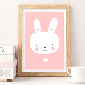 Постер - Зефирный зайчонок, размер А4 (Астел Медиа, 0008A4)