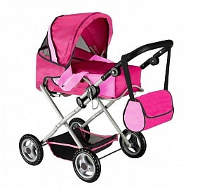 Кукольная коляска, цвет фуксия и розовый (RT, 5183RT)