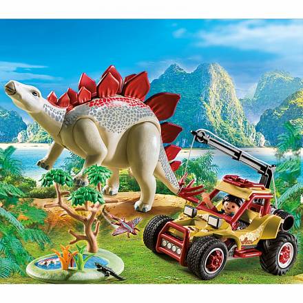 Игровой набор – Динозавры: Исследовательский транспорт со Стегозавром 
