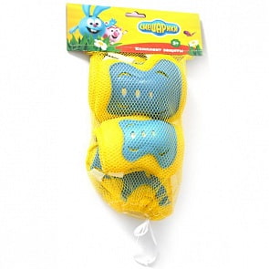 Комплект защиты для колен, локтей и запястий из серии Смешарики, в сетчатой сумке, размер S (PRSET-SME-Ssim)