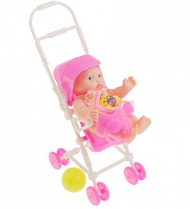 Пупс Мой малыш, в наборе с коляской (ABtoys, PT-00514(WK-B7392))