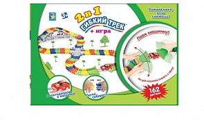 Гибкий трек - Большое путешествие: перекресток, мост, 1 машинка со светом, 162 детали (1toy, Т13208)