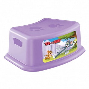 Подставка детская с аппликацией - Том и Джерри, сиреневый (Бытпласт, 431307703) (ассортимент)