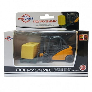 Игровой набор – Металлический погрузчик с ящиком (Wincars, U1401B-1)