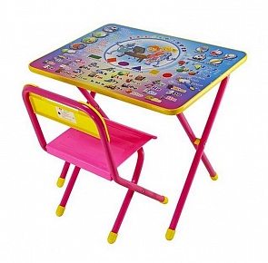 Набор детской мебели №1 Электроник, розовый (Дэми, №1(розовый)Э)