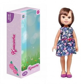 Кукла Красотка - Летняя прогулка, брюнетка, синее платье (1toy, Т10278)