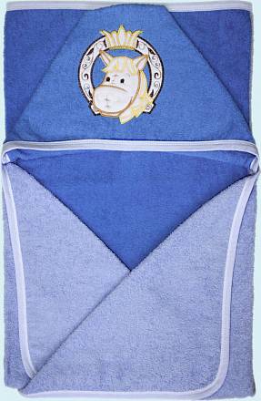Банное полотенце, голубое 