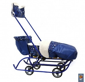 Санимобиль на колесах "Премиум", педальный принцип - синие (RT, 4952RT)