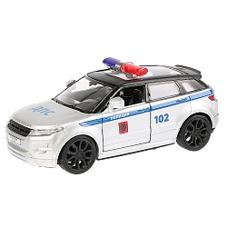 Инерционная металлическая машина - Land Rover Range Rover Evoque - Полиция 12,5 см, открываются двери (Технопарк, EVOQUE-P) - миниатюра