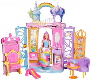Игровой набор Barbie – Переносной радужный дворец (Mattel, FTV98)