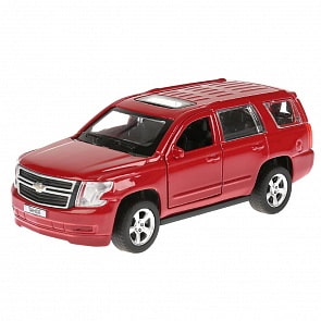 Машина металлическая Chevrolet Tahoe, длина 12 см., открываются двери и багажник, инерционная, красная (Технопарк, TAHOE-RD)