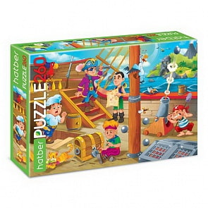 Пазлы Eco 260 элементов – Морское приключение (Hatber, 260ПЗ4-20489)