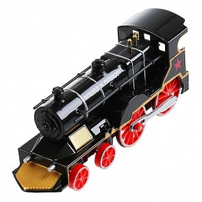 Модель паровоза, инерционная, 15 см, свет и звук (Технопарк, SB-19-11WB)