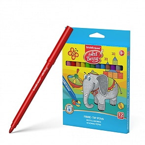 Фломастеры ArtBerry Super Tip Super Washable, 12 цветов (Erich Krause, 36409)