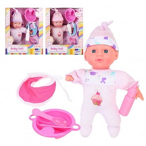 Пупс мягконабивной, 30 см, 5 аксессуаров (Наша Игрушка, 200357484) (ассортимент)