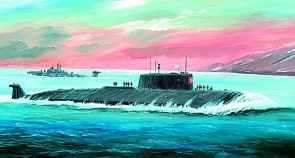 Подарочный набор - Модель для склеивания - Подводная лодка Курск (Звезда, 9007П)
