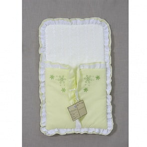 Конверт на выписку Fairy Белые кудряшки (зеленый)