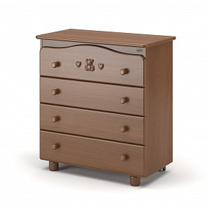 Детский комод Nuovita Lusso, noce scuro/темный орех (Nuovita, сLUS_1036)