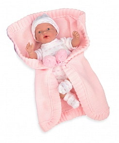 Интерактивный пупс Arias Elegance с мягким телом 28 см., в розовой одежде и конверте, с соской (Arias, Т16340)