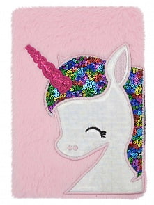 Блокнот плюшевый - Единорог Warm Dreams, формат А5, светло-розовый (МихиМихи, MM08626)