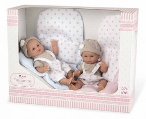 Набор из 2 кукол Elegance Piti Mini, с одеялом, 22 см (Arias, Т19775)