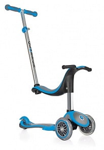 Самокат Globber Evo 4 in 1 Plus с подножкой, голубой (Globber, 453-130)