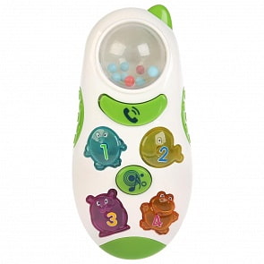 Телефон-погремушка - Учим животных, 4 веселых стишка, 20 песенок и потешек    (Умка,  1507T036-R)