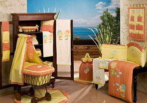 Мягкий бортик с вышивкой - Подсолнухи из коллекции 4 времени года (Babypiu, 22L.151P_AR)