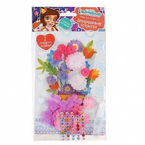 Декорирование открытки Enchantimals стразами и цветами, несколько видов (MultiArt, E12667PC-EN) (ассортимент)
